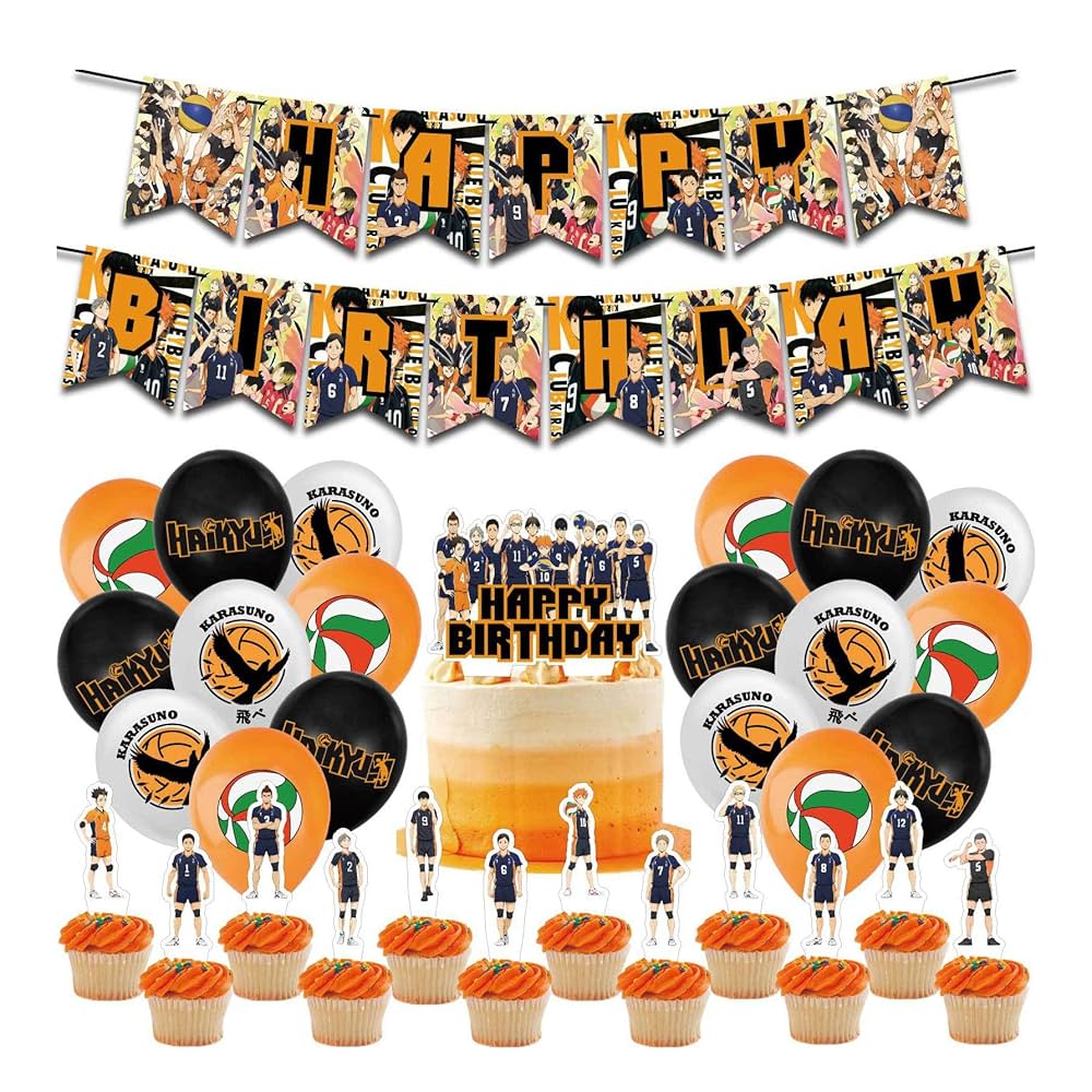 Amazon.co.jp: ハイキュー 誕生日 飾り付け 烏野高校 日向翔陽